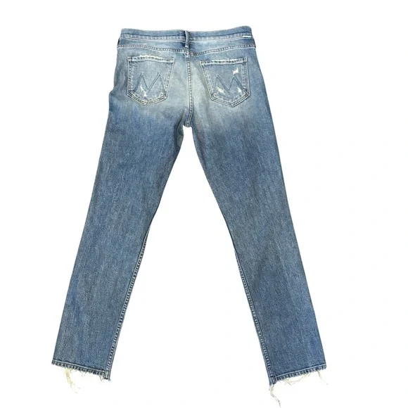 MOTHER Denim The Flirt Fray Midrise Medium Wash Jeans Size 29 - Picture 3 of 7